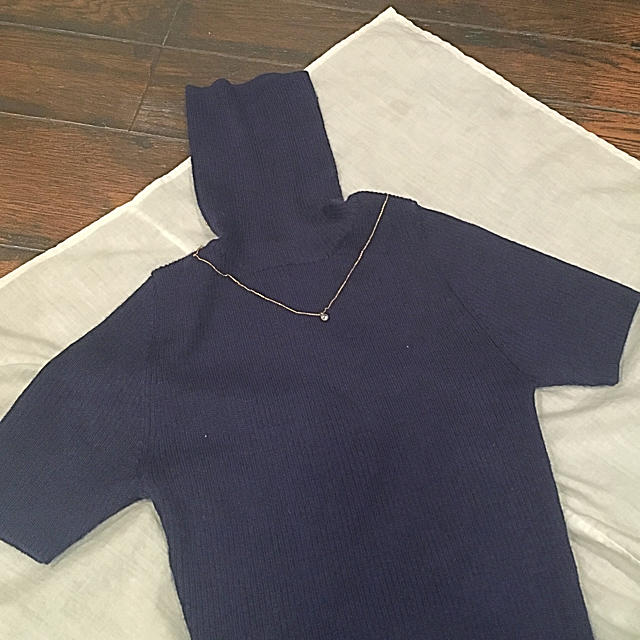 ketty(ケティ)のketty 半袖タートルニット ブルー レディースのトップス(ニット/セーター)の商品写真