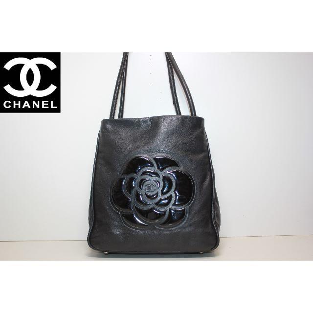 シャネル CHANEL カメリア トートバッグ ショルダーバッグ 黒