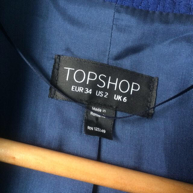 TOPSHOP(トップショップ)のTOPSHOP◆ブルージャケット レディースのジャケット/アウター(テーラードジャケット)の商品写真