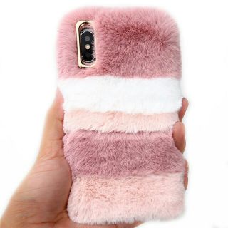 新品　ふわふわiPhoneケース　ピンク　∀(iPhoneケース)