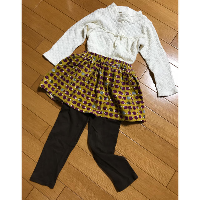 futafuta(フタフタ)の女の子上下セット110 キッズ/ベビー/マタニティのキッズ服女の子用(90cm~)(スカート)の商品写真