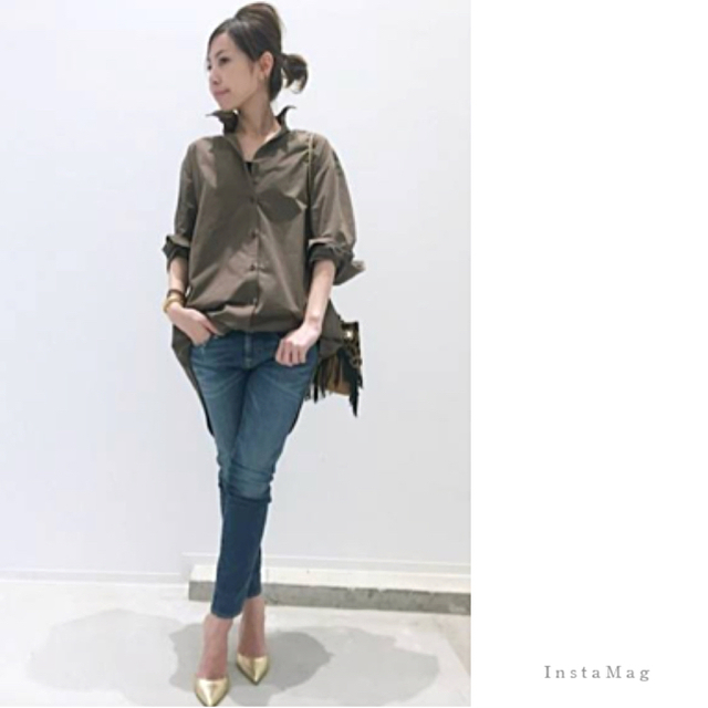 新品タグ付き♡L'APPARTEMENT/BACKPOCKET/シャツワンピース