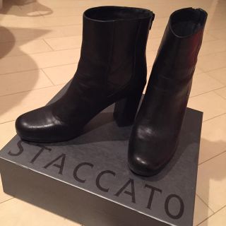 ファビオルスコーニ(FABIO RUSCONI)のstaccato スタッカート レザー ショートブーツ (ブーツ)