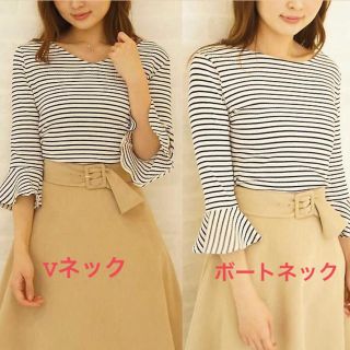 プロポーションボディドレッシング(PROPORTION BODY DRESSING)のプロポーションボディドレッシング 2WAYベルリブボーダーカットソー(カットソー(長袖/七分))