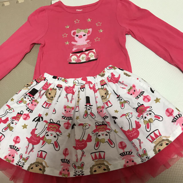 gymboreeジンボリー3T4点セットスカートニットロンT 帽子100-110 1