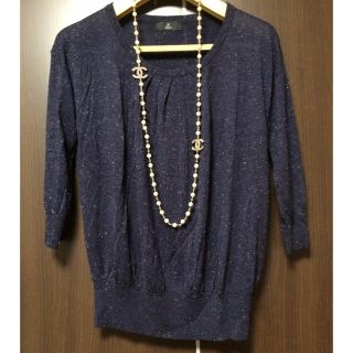 アナイ(ANAYI)のINED 上品♡ラメ フロントタック 8部袖ニット 9(ニット/セーター)