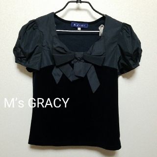 エムズグレイシー(M'S GRACY)のM’s GRACY ベロアトップス(カットソー(半袖/袖なし))