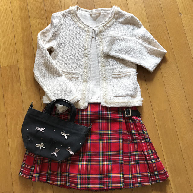 ZARA(ザラ)の☆お値下げ☆ツイードジャケット152サイズ キッズ/ベビー/マタニティのキッズ服女の子用(90cm~)(カーディガン)の商品写真