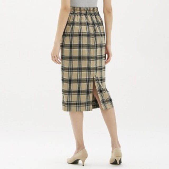 GU(ジーユー)の【GU 】チェックタイトスカート S 【即購入OK】 レディースのスカート(ロングスカート)の商品写真