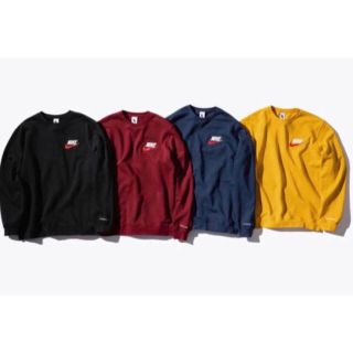 シュプリーム(Supreme)のsupreme× NIKE トレーナー  イエロー(スウェット)