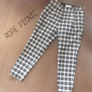 ロペピクニック(Rope' Picnic)のROPE PICNIC＊チェックワンタック9分丈パンツ(クロップドパンツ)