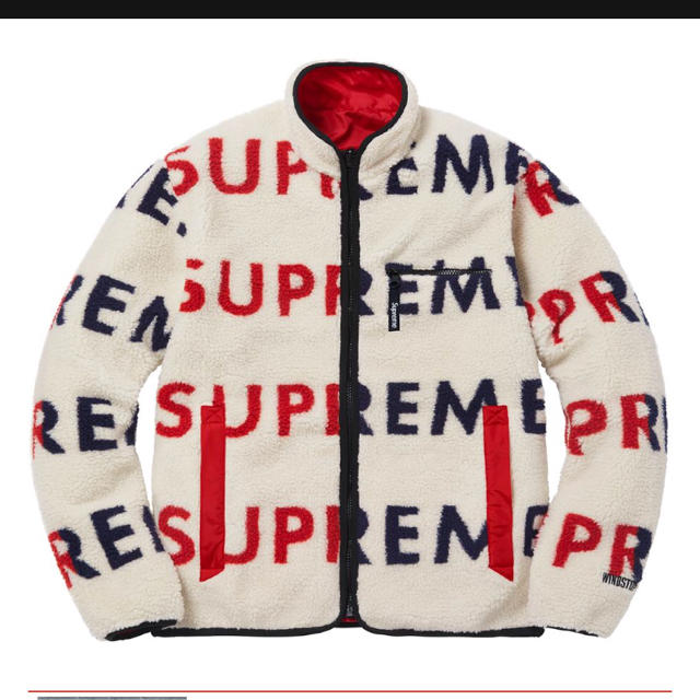 Supreme - 新品 supreme Reversible Logo Fleece Jacket