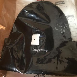 シュプリーム(Supreme)の18ss Supreme Overdyed Ribbed Beanie 黒(ニット帽/ビーニー)