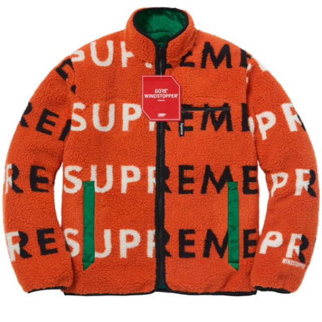 Supreme(シュプリーム)のsupreme Reversible Logo Fleece Jacket メンズのジャケット/アウター(ダウンジャケット)の商品写真