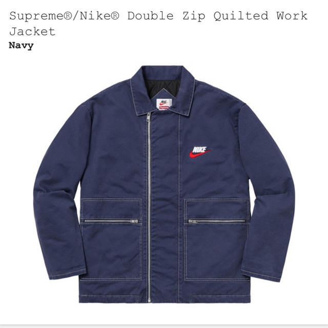 supreme NIKE work jacket S navy