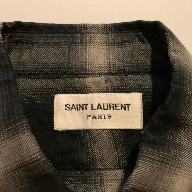 Saint Laurent parisチェックシャツ黒36美中古の通販 by BSHL's shop｜サンローランならラクマ Laurent - サンローランパリsaint 好評特価