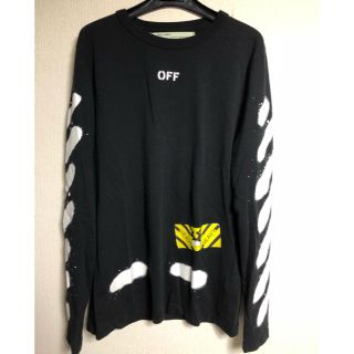 オフホワイト(OFF-WHITE)のoff-white DIAG SPRAY ロングスリーブTシャツ(Tシャツ/カットソー(七分/長袖))