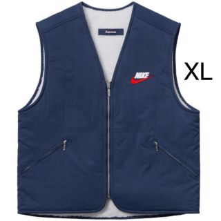 シュプリーム(Supreme)のSupreme×Nike Sherpa Vest Navy XL 新品未使用(ベスト)