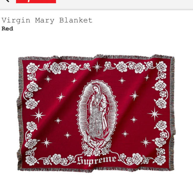 Supreme(シュプリーム)のsupreme Virgin Mary Blanket  インテリア/住まい/日用品の寝具(毛布)の商品写真