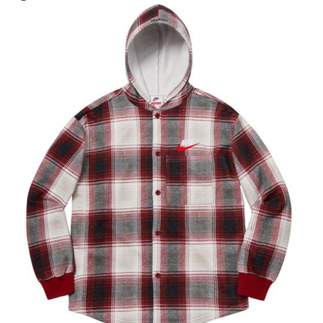 supreme nike Plaid hooded sweat shirt