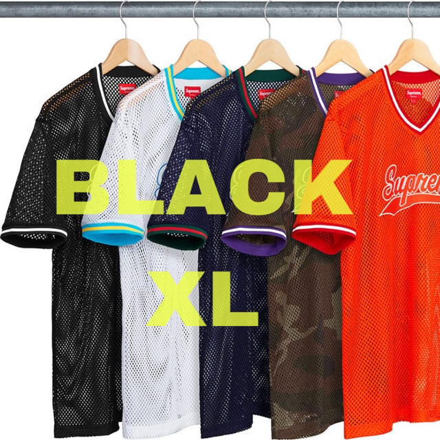 Supreme(シュプリーム)の(希少XLサイズ) supreme mesh baseball top メンズのトップス(Tシャツ/カットソー(半袖/袖なし))の商品写真