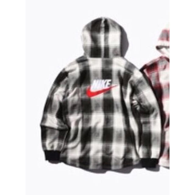 Supreme Nike plaid hooded sweater shirt