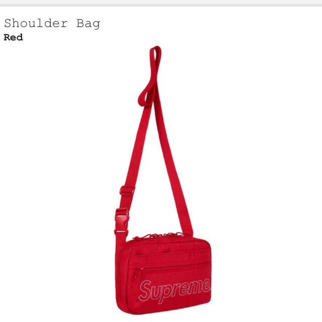 【正規品】 Supreme sholder bag 18aw Red