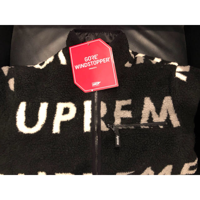 supreme フリース ジャケット s 黒