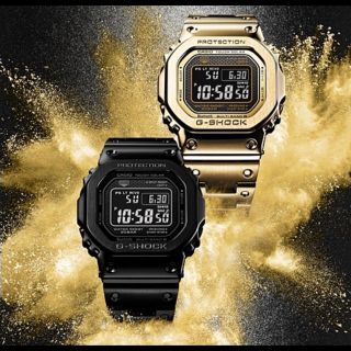 ジーショック(G-SHOCK)のG-SHOCK gmw-b5000 ブラック ゴールド二本セット(腕時計(デジタル))