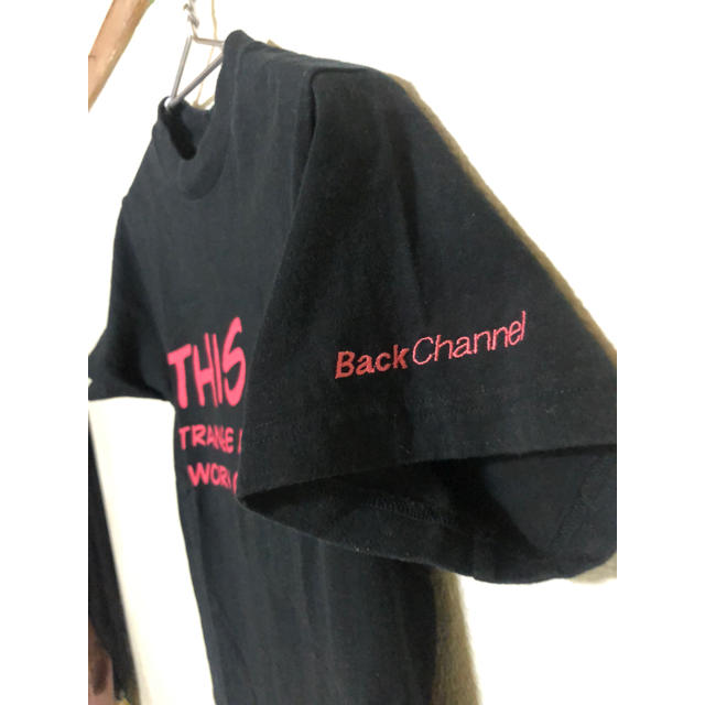 Back Channel(バックチャンネル)の黒T  ピンクフラミンゴ レディースのトップス(Tシャツ(半袖/袖なし))の商品写真