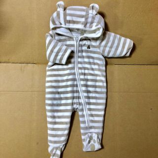 ベビーギャップ(babyGAP)のサイズ60 babyGAP 可愛いクマ耳足つき カバーオール(カバーオール)