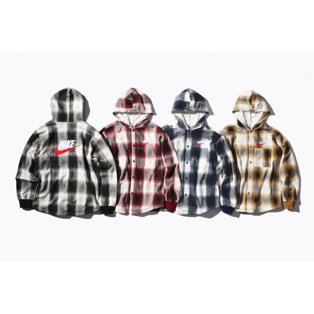 Supreme(シュプリーム)のsupreme nike ネルシャツ フーディー ネイビー m メンズのトップス(シャツ)の商品写真