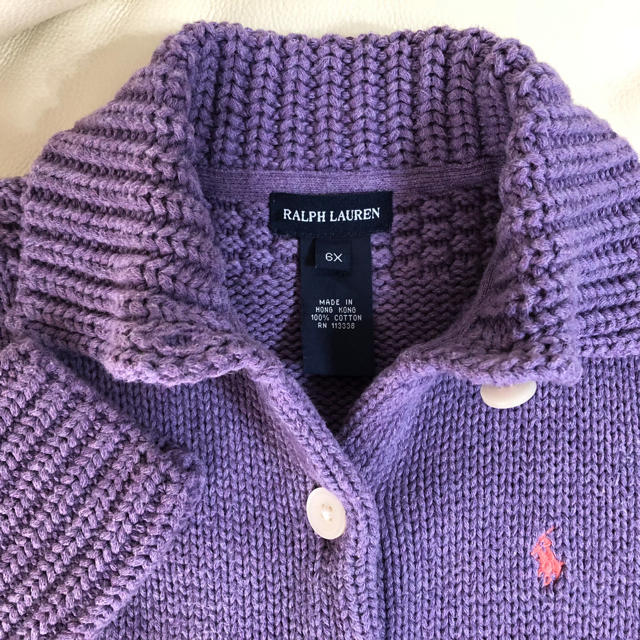 Ralph Lauren(ラルフローレン)のRalph Lauren コットンカーディガン(6X) キッズ/ベビー/マタニティのキッズ服女の子用(90cm~)(カーディガン)の商品写真