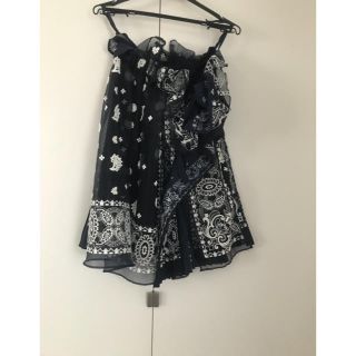 サカイ(sacai)のsacaiバンダナプリーツスカート⭐️サイズ1(ひざ丈スカート)