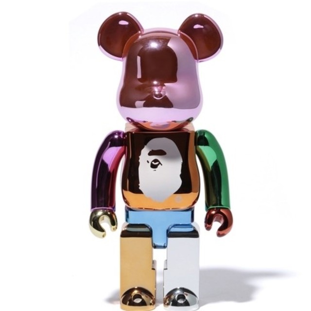 A BATHING APE(アベイシングエイプ)のMULTI COLOR FOIL BE@RBRICK  400%＋100％ エンタメ/ホビーのフィギュア(その他)の商品写真