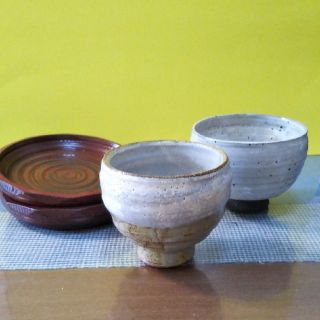 作家の陶器。お湯呑2客(食器)