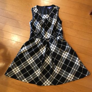 バーバリーブルーレーベル(BURBERRY BLUE LABEL)の最終お値下げ！美品バーバリーブルーレーベル チェックワンピース(ミニワンピース)