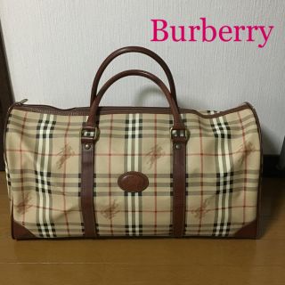 バーバリー(BURBERRY)の正規品  希少モデル❣️Burberryチェック柄 ボストンバック 大(ボストンバッグ)