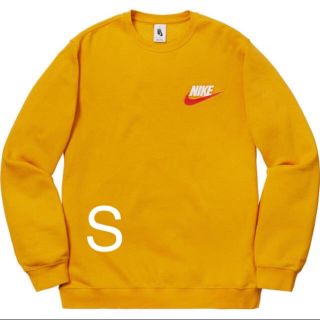 シュプリーム(Supreme)のsupreme  Nike Crewneck  黄 スウェット(スウェット)