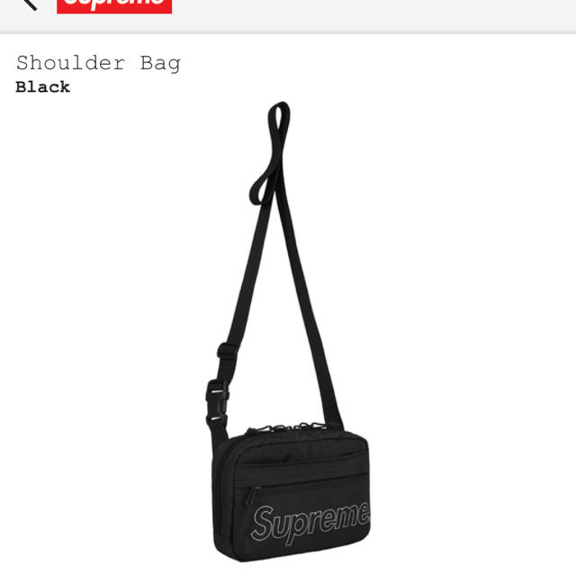 supreme shoulder bag ショルダーバッグ 黒 18aw