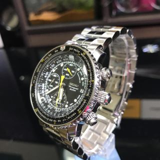 セイコー(SEIKO)の美品 SEIKO クロノグラフ パイロット 200M(腕時計(アナログ))