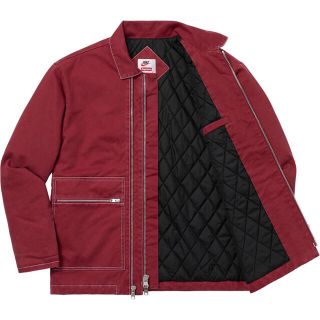 シュプリーム(Supreme)のS 赤 supreme NIKE double zip work jacket (ブルゾン)