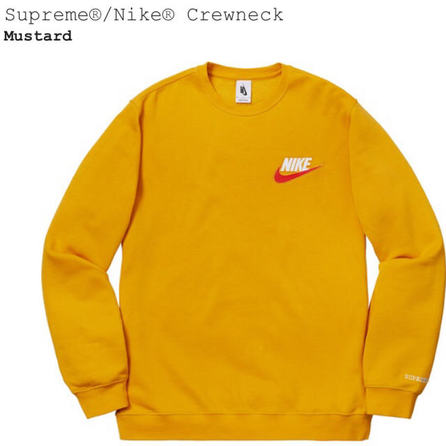 M  Mustard Supreme Nike Crewneck