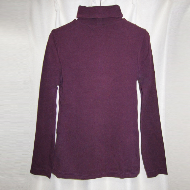 ムトウ 長袖 タートルネック カットソー トップス パープル 紫 L  レディースのトップス(Tシャツ(長袖/七分))の商品写真