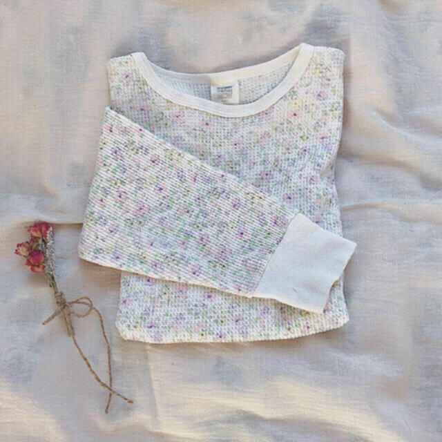 Lochie(ロキエ)の♡ 花柄 サーマル ロンt ♡ レディースのトップス(Tシャツ(長袖/七分))の商品写真