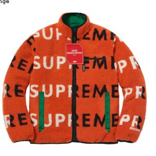 シュプリーム(Supreme)の【size:S】supreme logo fleece orange(ブルゾン)