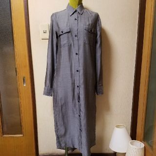 マウジー(moussy)のたまたまちやん専用！MOUSSY　マウジー　シャツ　ロングワンピース　グレー(ロングワンピース/マキシワンピース)