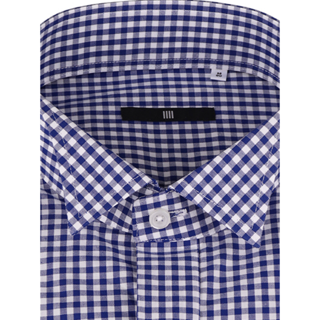 THE SUIT COMPANY(スーツカンパニー)のウイングカラーシャツ ブルー&ホワイト チェック メンズのトップス(シャツ)の商品写真
