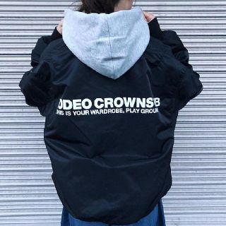 ロデオクラウンズワイドボウル(RODEO CROWNS WIDE BOWL)のブラックLサイズ リバーシブルフードオーバーMA-1 ラクマパック宅急便で発送♪(ミリタリージャケット)