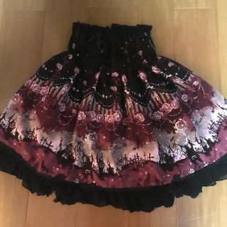 アクシーズファム(axes femme)のaxes femme スウィートハロウィンスカート 黒(ひざ丈スカート)